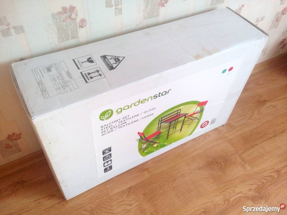 NAJTANIEJ Zestaw Mebli Balkonowych Stół Dwa metal Meble ogrodowe Zabrze