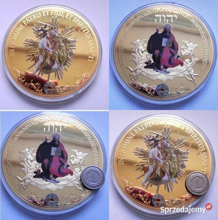 Medal Moneta Olbrzym Gigant 100 mm Jezus Sosnowiec sprzedam