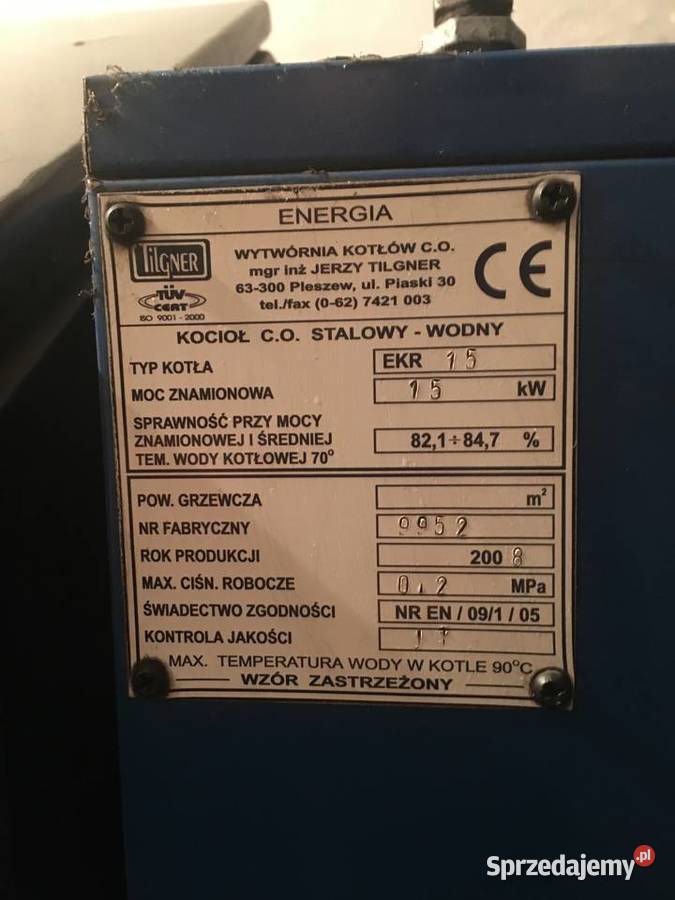 Piec Tilgner EKR 15kW Chodecz