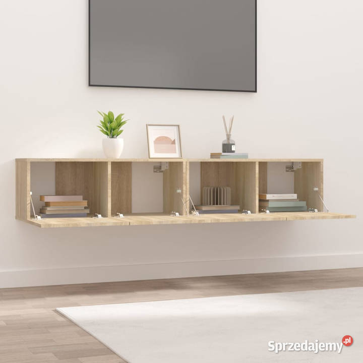 Ścienne szafki TV 2 dąb sonoma 80x30x30 WM804538 mazowieckie Warszawa sprzedam