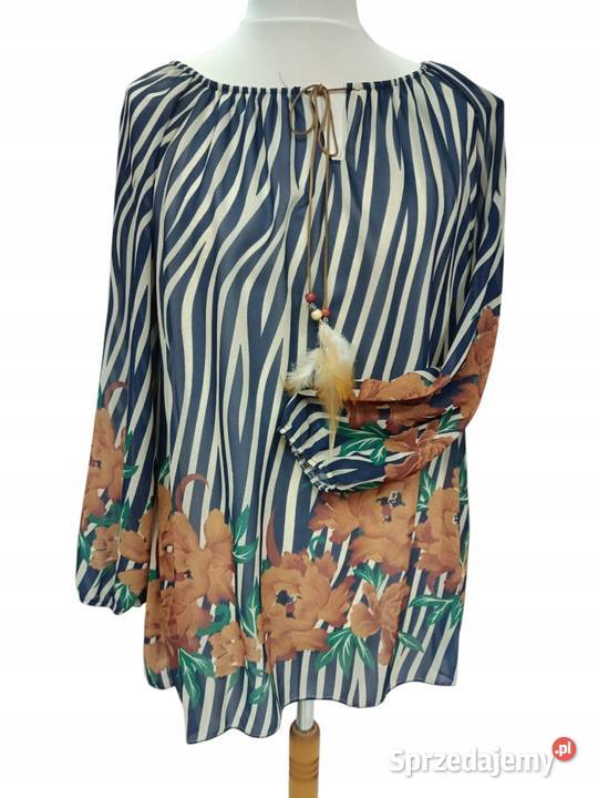 BLUZKA szyfonowa elegancka hiszpanka wiązana UNI Pątnów sprzedam