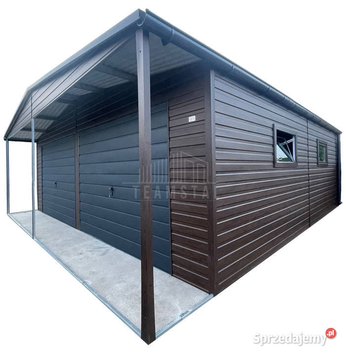 Garaz blaszany 8x6m 2x brama uchylna drzwi 4x kujawsko-pomorskie Toruń sprzedam