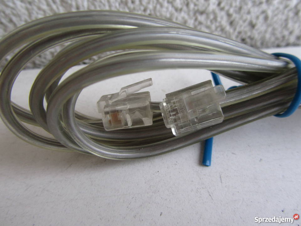 Kabel telefoniczny wtyk RJ11 6p2c x 2 dł 21m Części i akcesoria Olecko sprzedam