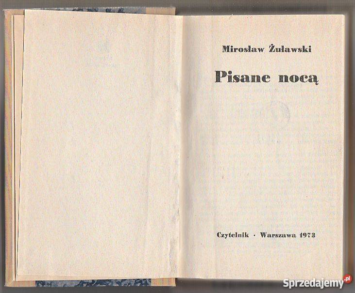 7510 PISANE NOCĄ MIROSŁAW ŻUŁAWSKI Czyrna