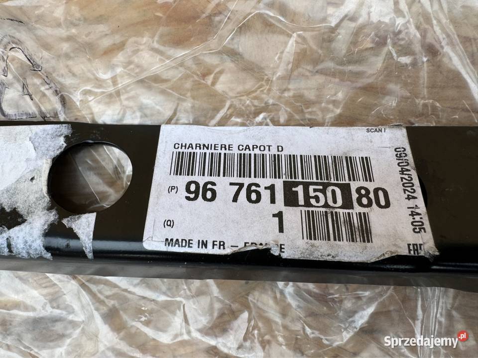 Zawias maski prawy rh lewy LH Citroen c4 Picasso sprzedam