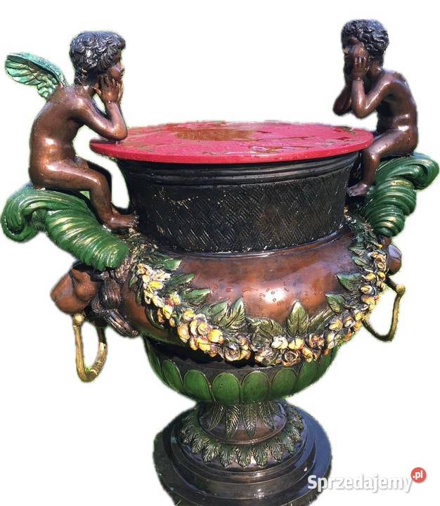 Wielka donica z brązu dzban Kłodzko