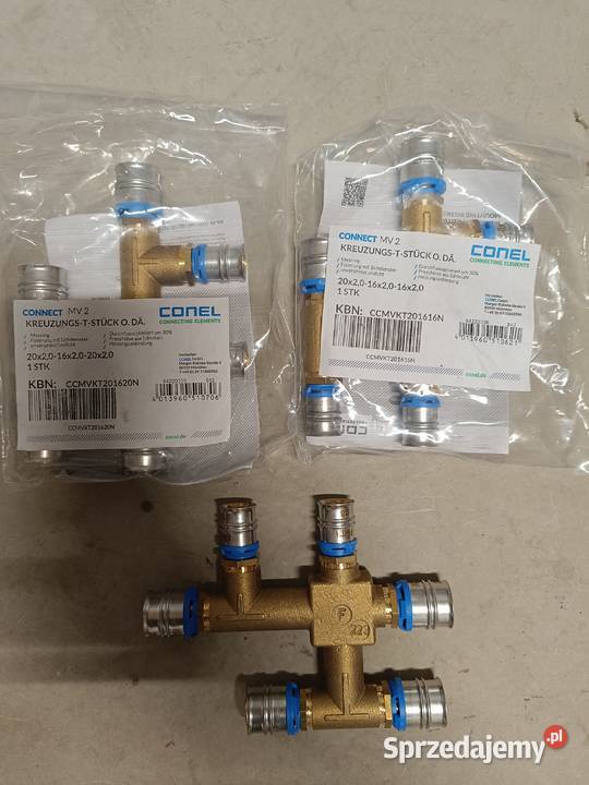 Trójnik podwójny mosiężny rozdzielacz 20x16x20 Rozdzielacze dolnośląskie Gryfów Śląski