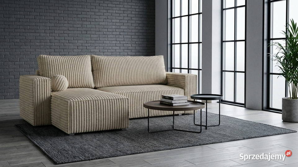 Narożnik z funkcją spania Venezi 240x140 sztruks Katowice
