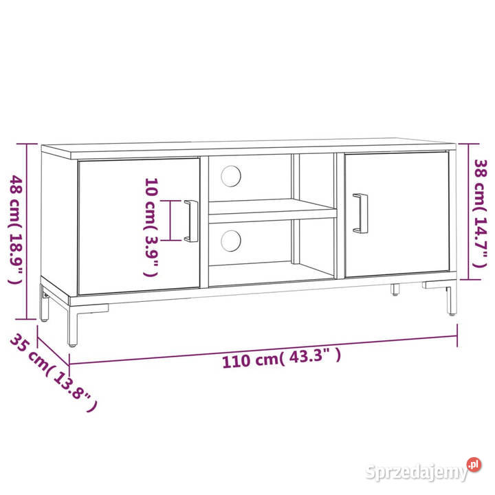 Szafka pod telewizor brązowa 110x35x48 drewno RTV Warszawa sprzedam