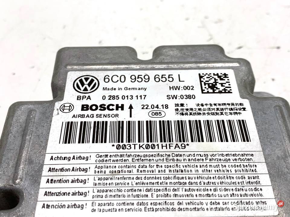 SENSOR AIRBAG SKODA RAPID 6C0959655L CZUJNIK podkarpackie