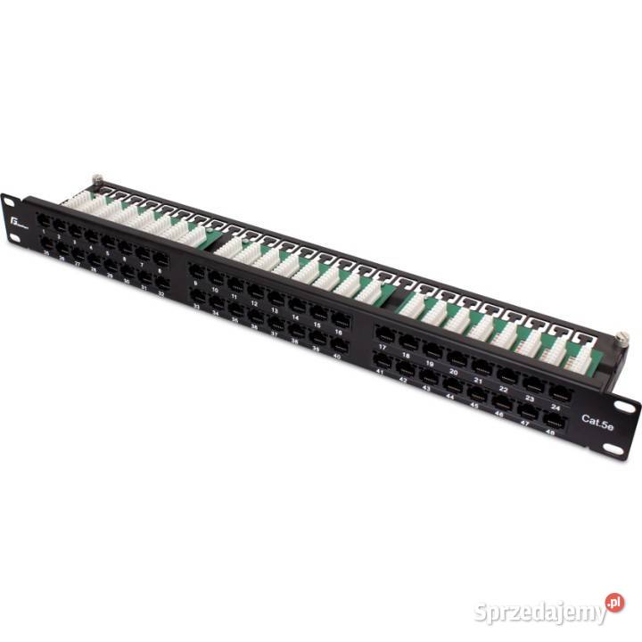 PATCH PANEL UTP CAT5E 48 PORTÓW PGF5EUTP48B9 Knurów