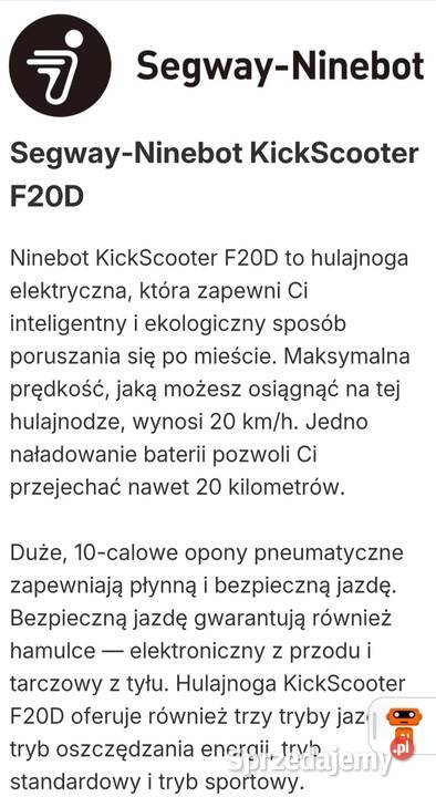 Hulajnoga elektryczna okazyjnie sprzedam Piła