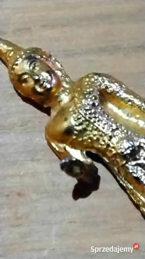 Amulet Tajski Pozłacany Budda z Abhaya Mudrą Pozostałe Nowa Sól