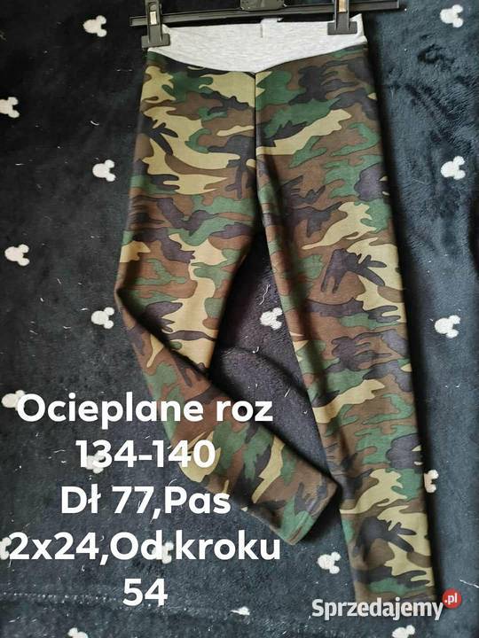 Grube ocieplane leginsy na 134140 Spodnie Kamień Pomorski sprzedam