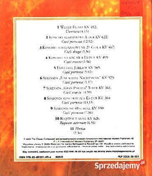 MOZART Mistrzowskie dzieła Mistrzowie Muzyki Chorzów