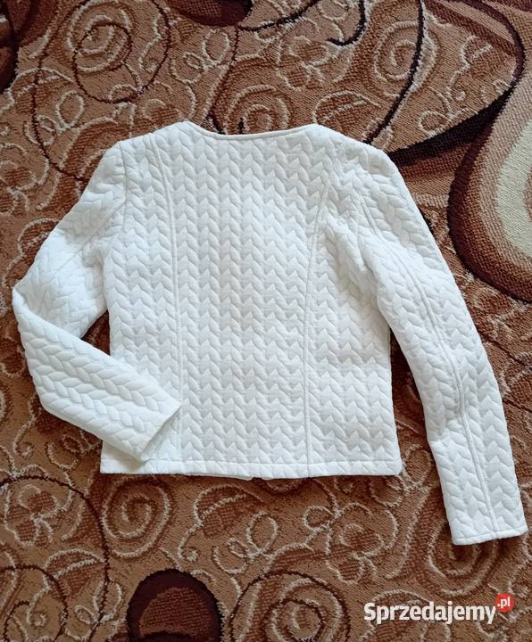 Biała bluza zasuwana na suwak Rozmiar 36(S)