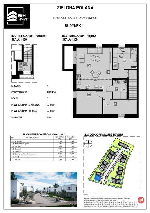 Osiedle ZIELONA POLANA 7245m2 Nowe mieszkanie Rybnik sprzedam