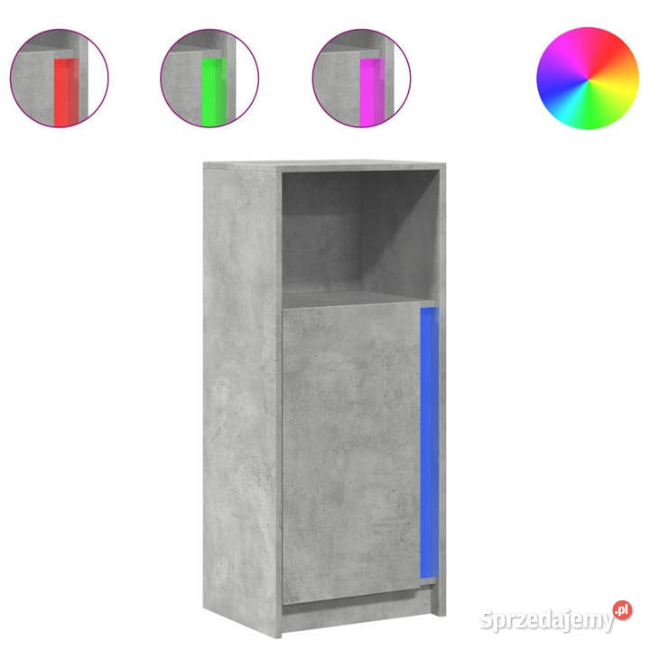 Szafka z LED szarość betonu 425x34x100 WM852155 Warszawa sprzedam