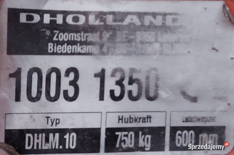 Kontener zabudowa winda dhollandia dhlm10 750