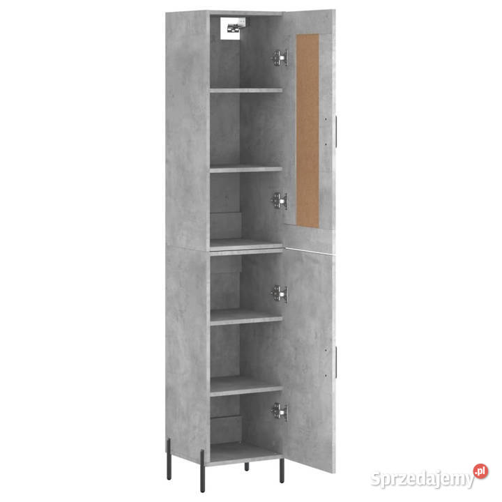 Wysoka szafka szarość betonu 345x34x180 Warszawa