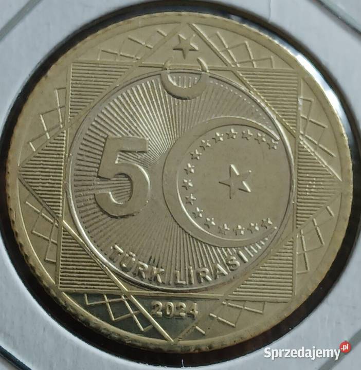 5 Lira Turcja 2024 r 100 rocznica Republiki Numizmatyka wielkopolskie Konin sprzedam