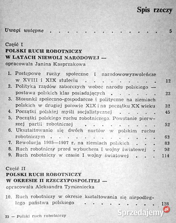 Polski ruch robotniczy Zarys historii Antoni Pozostałe Chełm sprzedam