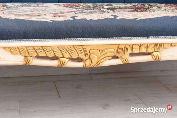 Niebieska Pałacowa Sofa Kanapa Leżanka Szezlong małopolskie Kraków