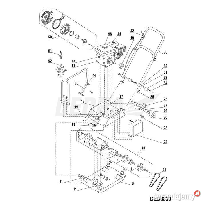 PŁYTA WIBRACYJNA DEDRA Części i akcesoria wielkopolskie
