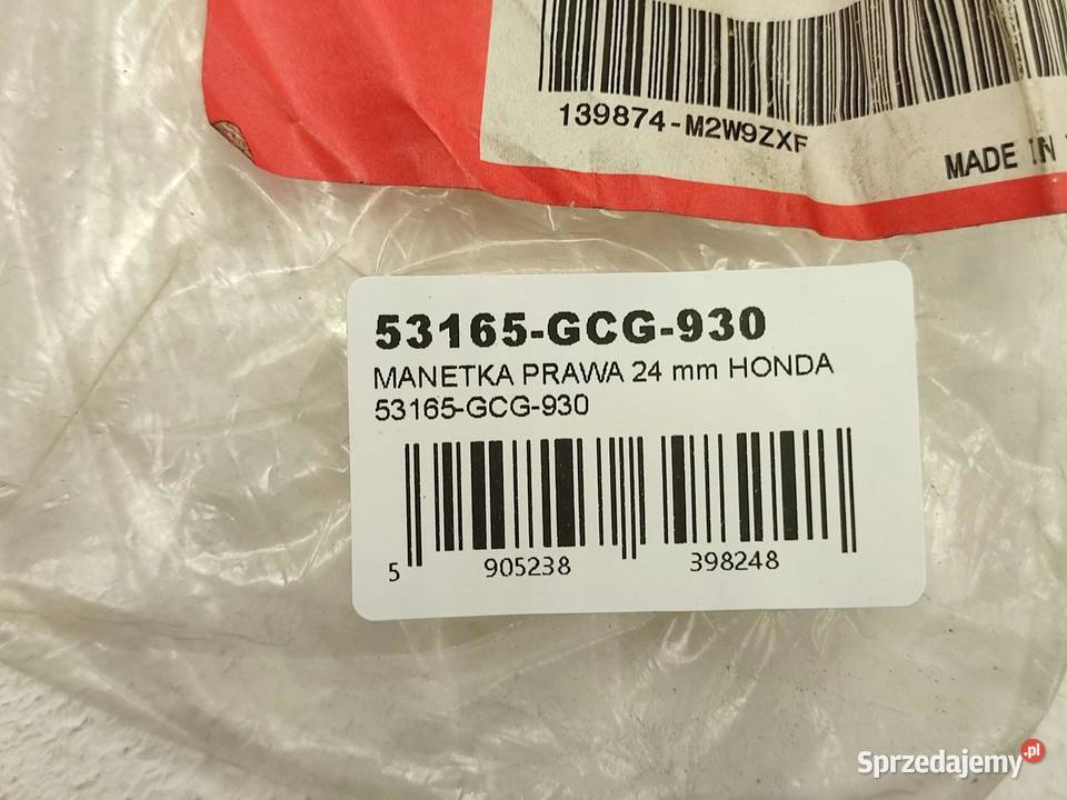 MANETKA PRAWA 24mm HONDA SGX50 SKY 1997 NOWA Wycieraczki i spryskiwacze
