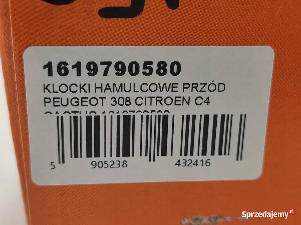 KLOCKI HAMULCOWE PRZÓD PEUGEOT 308 CITROEN C4 osobowe Klocki hamulcowe