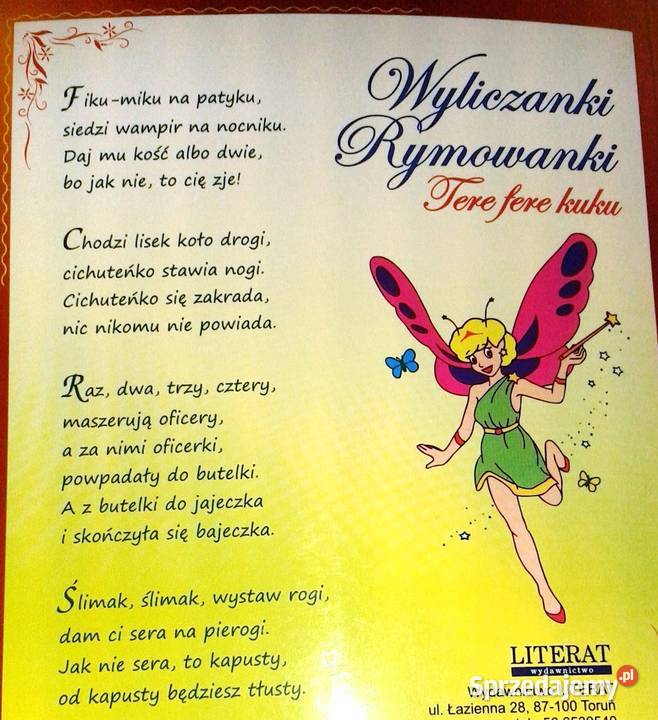 Wyliczanki Rymowanki Tere fere kuku miękka lubelskie Chełm