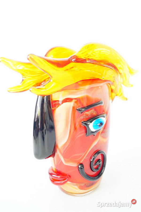 Figurka Murano style WAZON twarz design Gizałki sprzedam