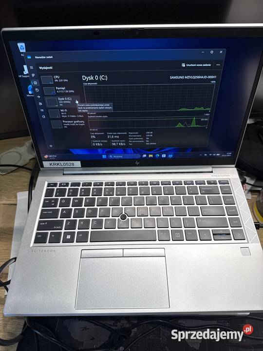 Laptop HP Elitebook 840 g8 i6 16GB RAM 256 ssd Kraków sprzedam