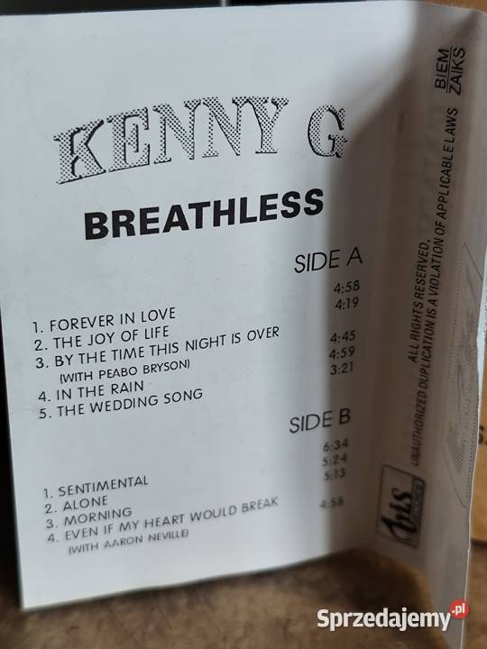 kaseta Kenny G Breathless zachodniopomorskie Stargard