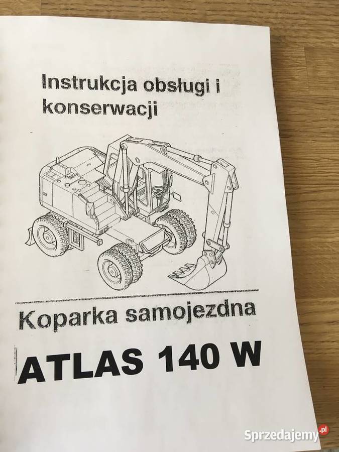 dtr instrukcja obsługi koparka atlas 140w i inne Szczecin