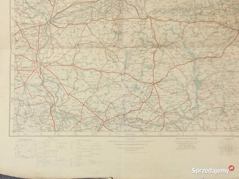 462 Niemiecka Mapa FrankfurtOder I Na Wschód