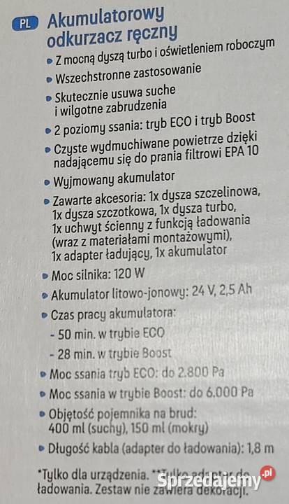 Odkurzacz SilverCrest nowy Lutomiersk