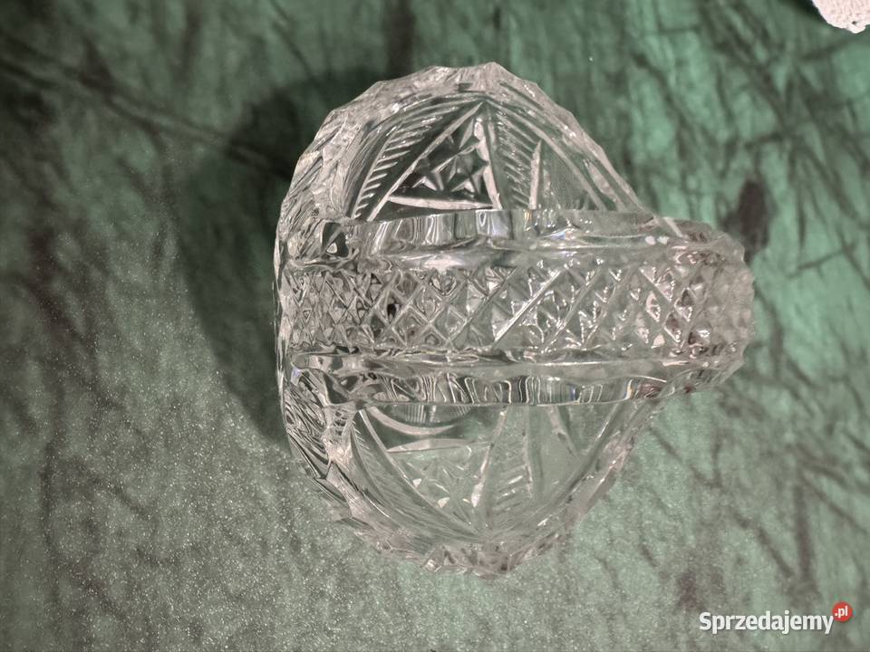 Koszyczek kryształowy z czasów PRL mały lata 80