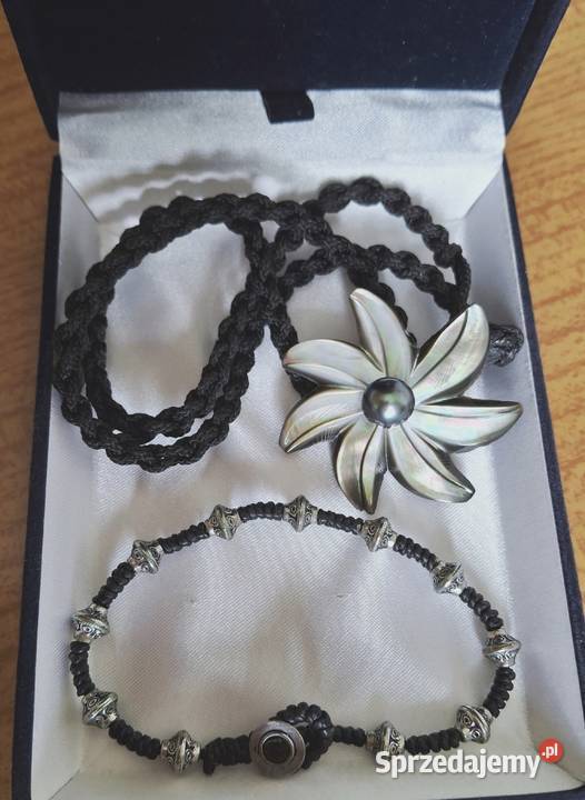 Naszyjnik damski z czarnej muszli tiare i męska lubelskie Lublin