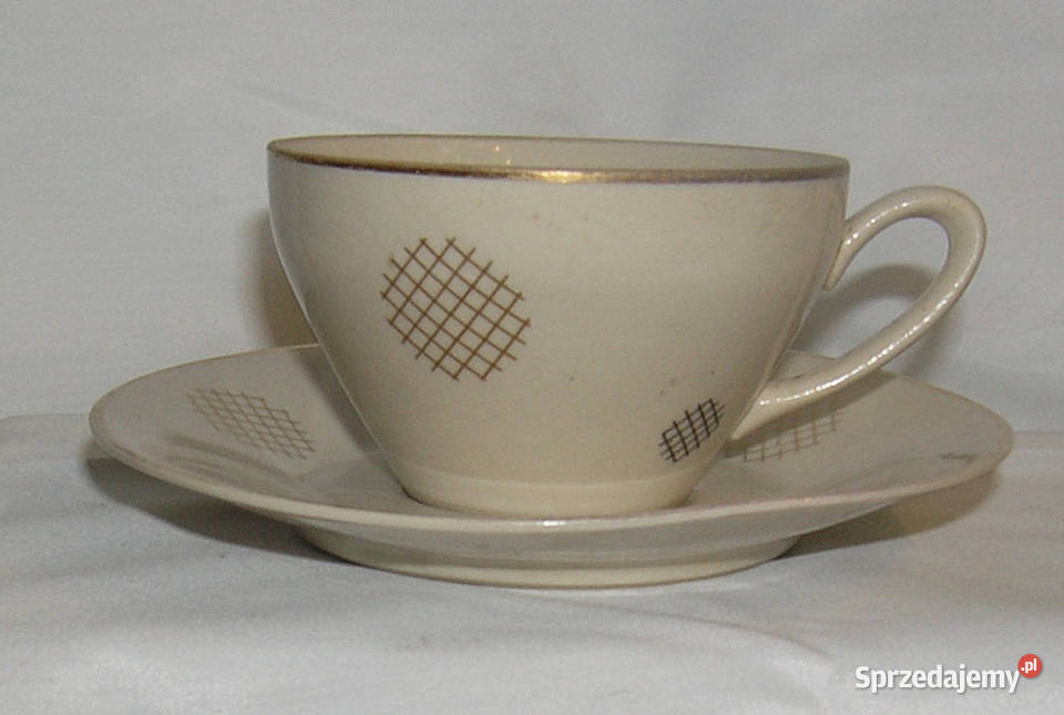 filiżanka vintage porcelana ecru Chodzież dolnośląskie Bartków
