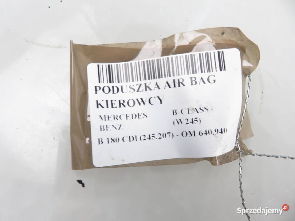 PODUSZKA KIEROWCY MERCEDESBENZ BCLASS W245