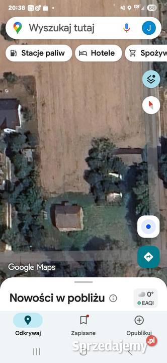 Działka budowlana 25 ar z domem Dziecinin gm