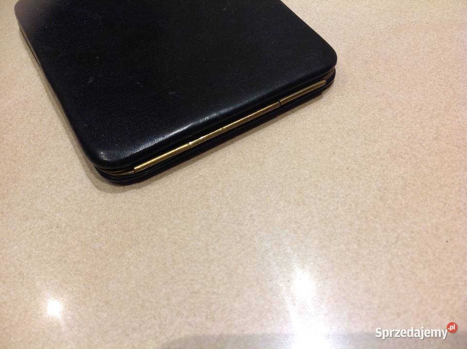 Stary Luksusowy Wizytownik Skórzany Skóra Uniseks Nowa Sól