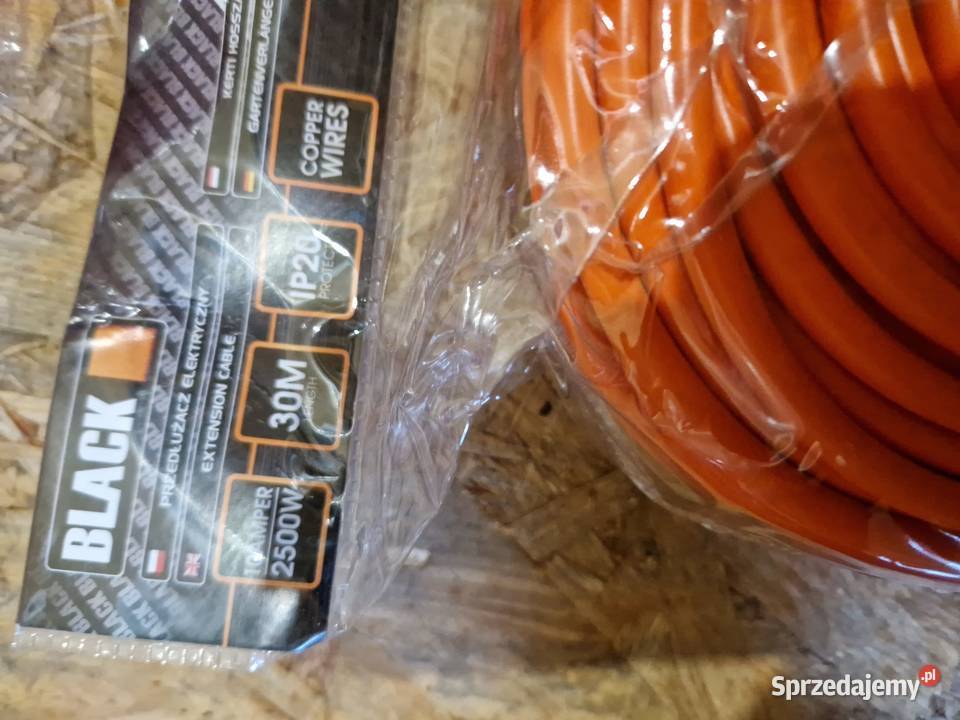 PRZEDŁUŻACZ ELEKTRYCZNY BLACK 30M 3X15MM IP20 Głogowa
