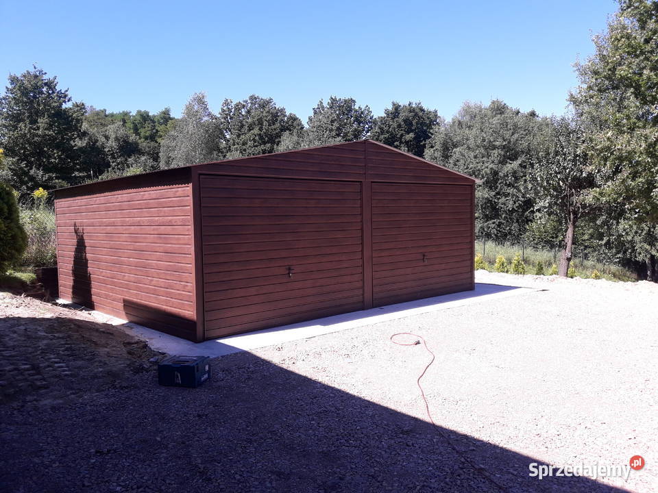 Garaż blaszany 10x6 Hala Garaże Blaszane Wiata 60m2 Garaże i miejsca postojowe Międzyrzecz