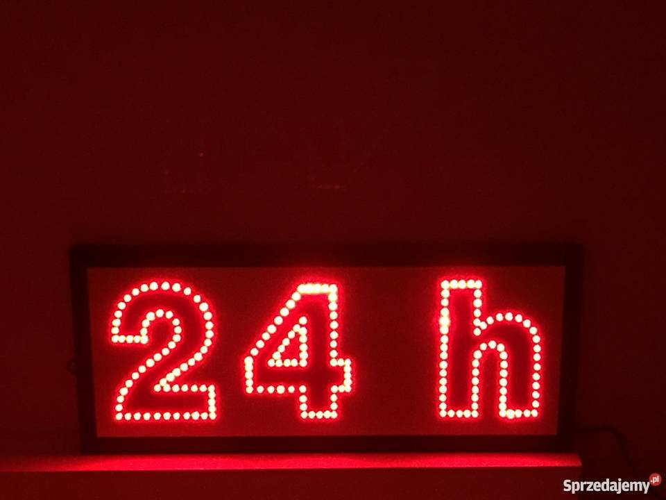 Reklama szyld 24h 70x30 zewnętrzna Pomiechówek