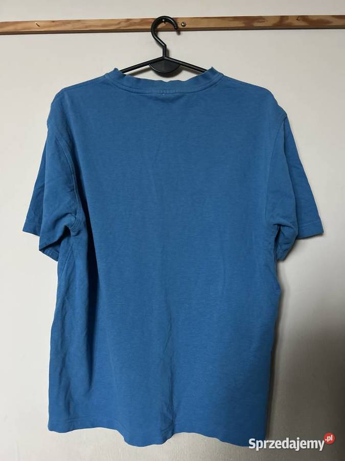 Męski T shirt LACOSTE L niebieski OKAZJA Zamość