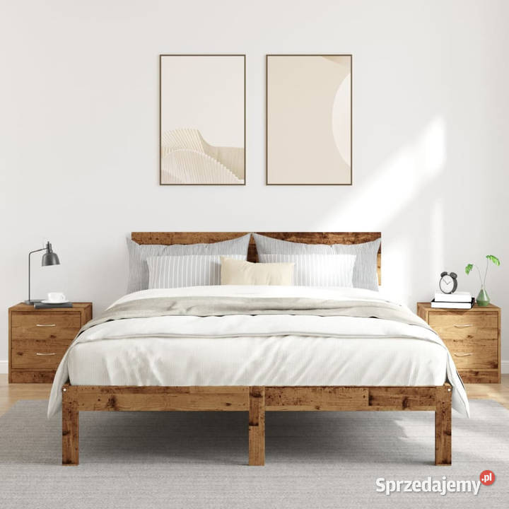 Szafki nocne 2 stare drewno 40x30x40 WM855925 mazowieckie sprzedam
