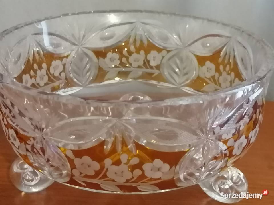 Misa Patera Kryształowa Dwukolorowa PRL Wałbrzych sprzedam