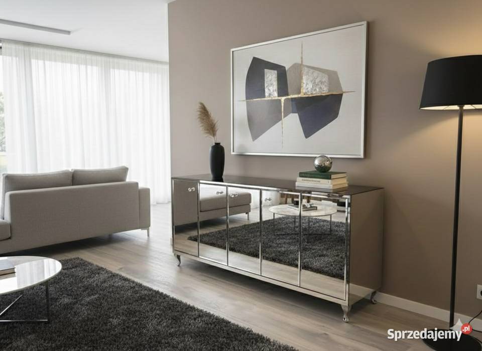 Lustrzana komoda 180 czarny lacobel glamour Kępno sprzedam